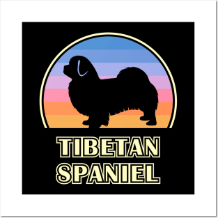 Tibetan Spaniel Vintage Sunset Dog Posters and Art